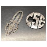 STERLING BOOK MARK AND PIN 0.3715 OZT