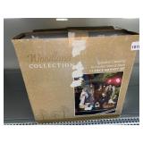 WOODLAND COLLECTION NATIVITY SET, GLAZED CERAMIC,