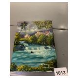 W. HALL JAMAICA, OIL PAINTING ON CANVAS, TROPICAL