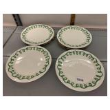 KATE SPADE NEW YORK STONEWARE PLATES, WHITE W/