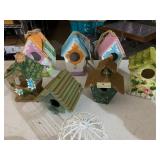 ASSORTED CERAMIC BIRDHOUSES, DECORATIVE HANGING