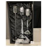 LIGHTING BY DESIGN CRYSTAL CANDLESTICKS, SET OF