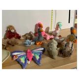 TY BEANIE BABIES, ASSORTED PLUSH ANIMALS,