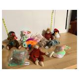 TY BEANIE BABIES, ASSORTED PLUSH ANIMALS,