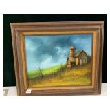 EVERETT WOODSON, PAINTING, FARM LANDSCAPE,