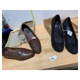 WHATSWHAT BROWN LEATHER LOAFERS, ROUTE 66 BLACK