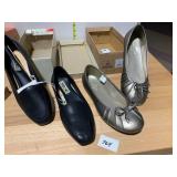 CHEROKEE BLACK LEATHER LOAFERS, ROUTE 66 METALLIC