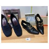 EXPRESSIONS NAVY FABRIC SLIP-ON SHOES, CARA LEIGH