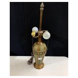 TABLE LAMP, BRONZE-TONE FINISH, HAMMERED TEXTURE,