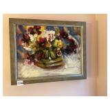 OIL ON CANVAS, FLORAL STILL LIFE, SIGNED ADELAIDE