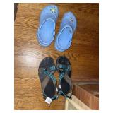 NIKE ACG HIKING SANDALS, RUBBER AND TEXTILE, SIZE