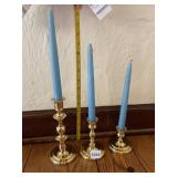 BALDWIN BRASS CANDLESTICKS, POLISHED FINISH,