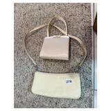 VALERIE STEVENS SATIN HANDBAG, BOW DETAIL,