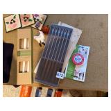 WOOD HANDLED APPETIZER FORKS, IVORY TAPER