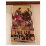 PLAZA DE TOROS MADRID BULLFIGHTING POSTER,