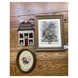 INCLUDES HOLIDAY WALL SIGN, FLORAL PRINT IN GILT
