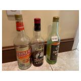 ARROW TRIPLE SEC, GOSLINGS BLACK SEAL RUM, CRUZAN