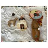 COLLECTIBLE ITEMS, INCLUDES HAND-PAINTED WOODEN