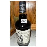 CAPTAIN MORGAN BLACK SPICED RUM, GLASS BOTTLE.