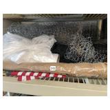 INCLUDES WIRE MESH ROLLS, BURLAP ROLL, PLASTIC
