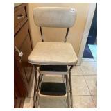 COSCO STOOL, METAL CONSTRUCTION, CHROME FINISH,