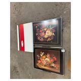 IMPERNET TABLE PLACEMATS, FLORAL BASKET MOTIF,