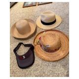 STRAW HATS, WIDE BRIM, ASSORTED STYLES, INCLUDES