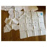 LINEN TABLECLOTH, CUTWORK EMBROIDERY, SCALLOPED