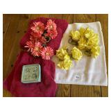 INCLUDES BATH TOWELS, ARTIFICIAL FLOWER NAPKIN