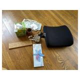 INCLUDES WOODEN CRIBBAGE BOARD, DICE, LEATHER