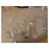 CRYSTAL AND GLASS STEMWARE, ASSORTED PATTERNS,