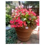 TERRACOTTA PLANTER, RIBBED DESIGN, INCLUDES