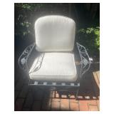 WROUGHT IRON ARMCHAIR, GRAPE MOTIF, SCROLLWORK