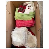 INCLUDES ASSORTED TEXTILE TABLE LINENS,