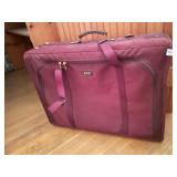 GARMENT BAG, SYNTHETIC CONSTRUCTION, BURGUNDY