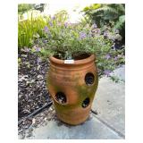TERRACOTTA STRAWBERRY PLANTER, MULTI-TIERED,