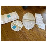 LINEN TABLECLOTH SET, INCLUDES PINK TABLECLOTH,