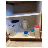 PLASTIC KITCHEN CONTAINERS, INCLUDES PITCHERS,