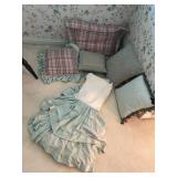 INCLUDES ASSORTED DECORATIVE THROW PILLOWS,