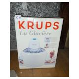 KRUPS LA GLACIERE ICE CREAM MAKER, WHITE,