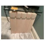 SIDE TABLE GLASS TOP 19'H X 17' W X 20'D