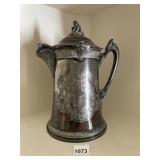 REED & BARTON SILVER PLATED COFFEE POT, FIGURAL