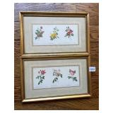 PR BOTANICAL ROSE PRINTS, P.J. REDOUTE, GILT