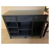 RATTAN BAR OPEN BACK FOR , GREY FINISH, DIAGONAL