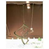 METAL WIND SPINNER, SPIRAL FORM, HANGING DESIGN,