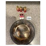 REED & BARTON SILVERPLATE BOWL, ORNATE RIM,