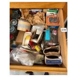 DRAWER CONTENTS, INCLUDES ASSORTED NAILS, PLANTER