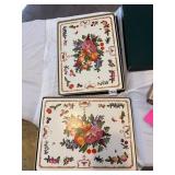 TABLE MATS, FRUIT AND BUTTERFLY MOTIF,
