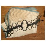 METAL WALL-MOUNTED ORGANIZER, CIRCULAR CUTOUTS,