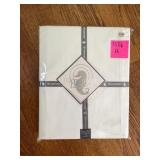 WATERFORD LINENS TABLECLOTH, OBLONG, WHITE,